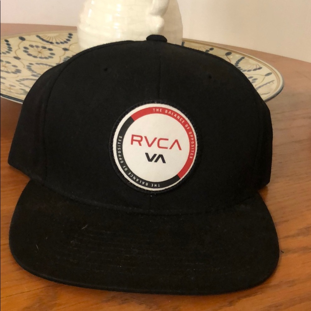 New RVCA trucker hat, red under Bill.